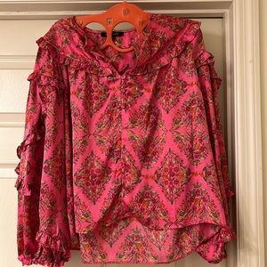 Olivaceous Floral Blouse